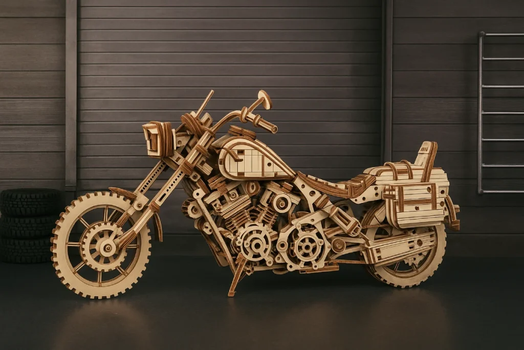 Rokr - maquette moto en bois