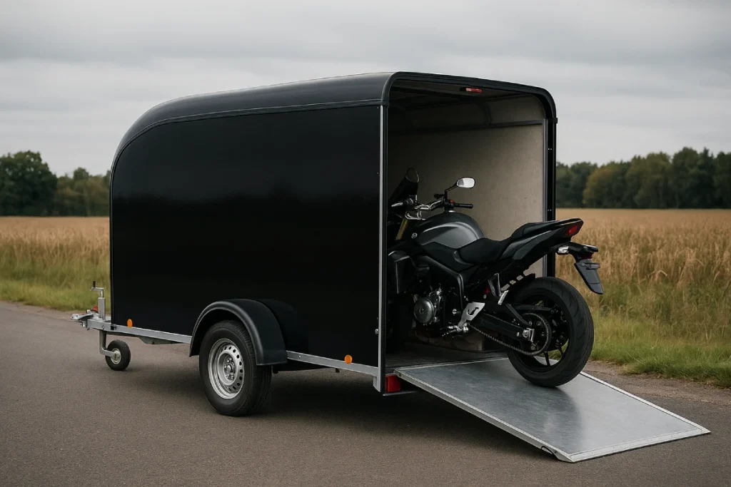 remorque moto fermée