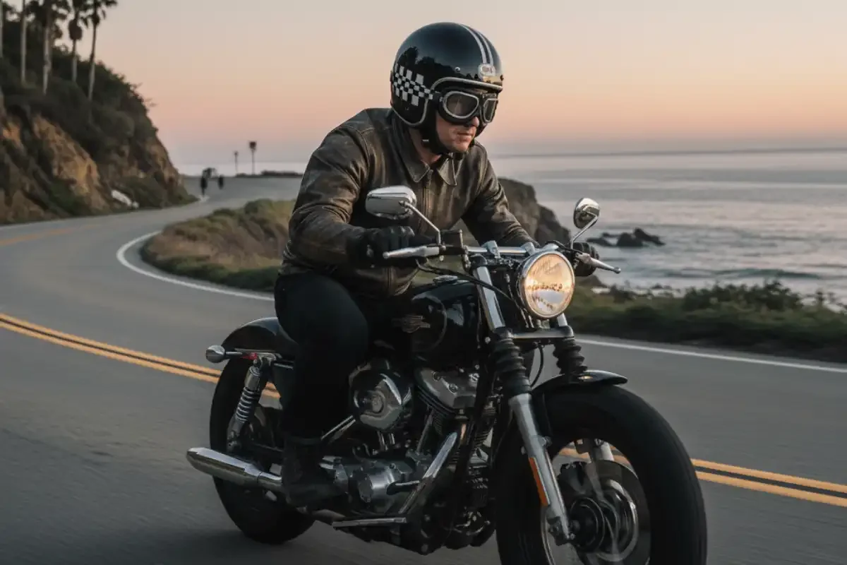 casque motard en harley davidson